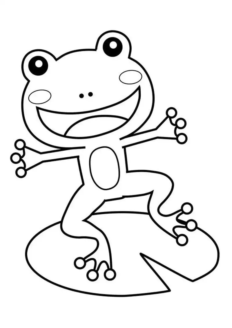 Sáng tạo màu sắc với tranh tô màu hình con ếch vui nhộn