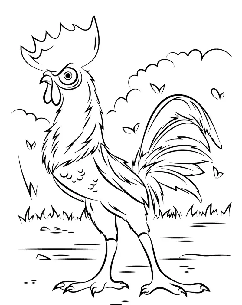 Tranh tô màu con gà là như thế nào