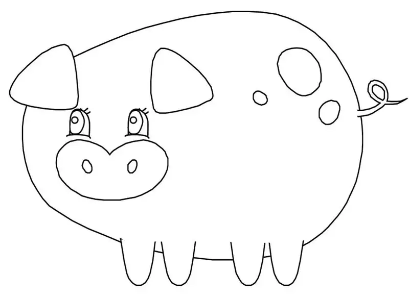 Bé vui học cùng tô màu con lợn dễ thương