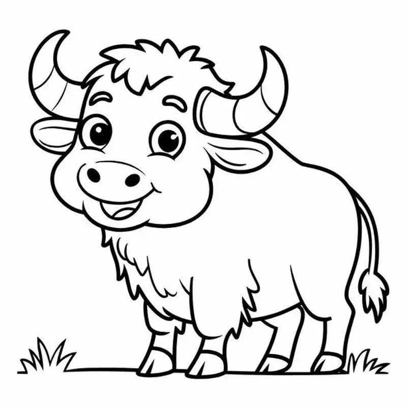 Chọn hình tô màu con trâu chi tiết và sinh động cho bé