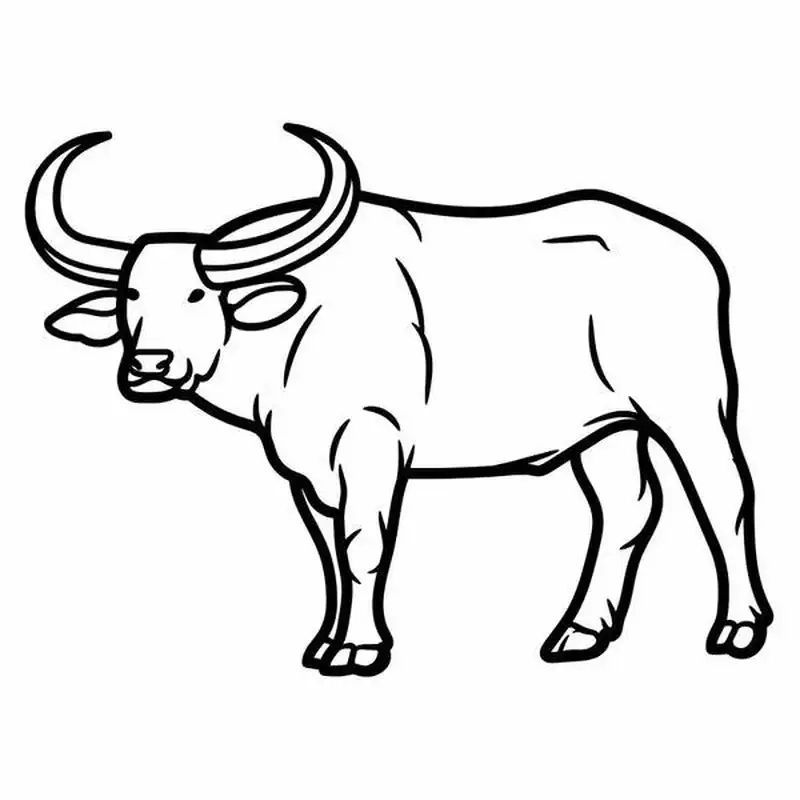 Giúp bé tập tô với tranh tô màu con trâu cho bé thú vị