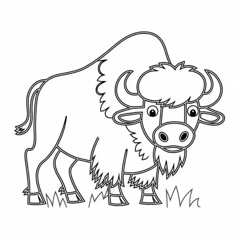Hướng dẫn chi tiết cách tô màu con trâu cho bé tập tô