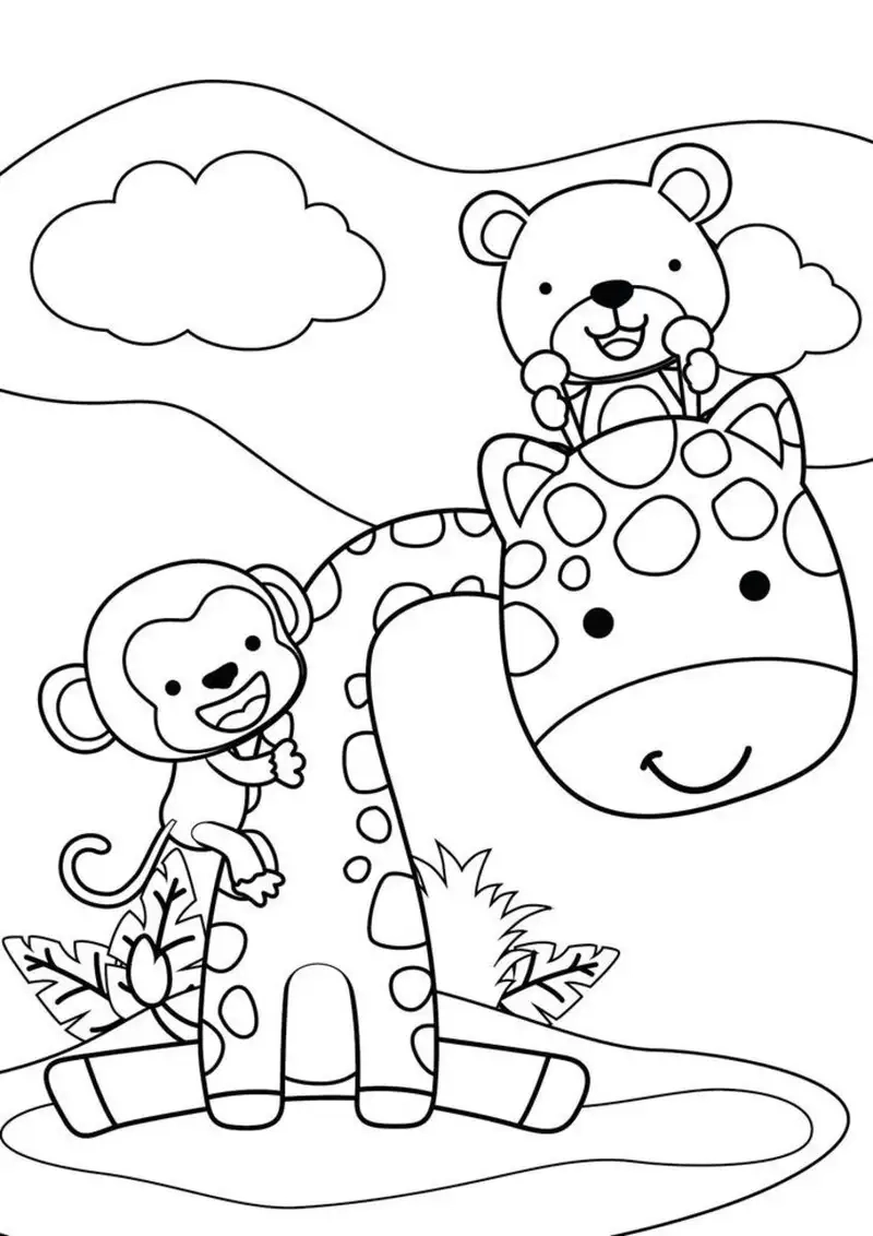 Khám phá ngay bộ tranh tô màu con vật cute