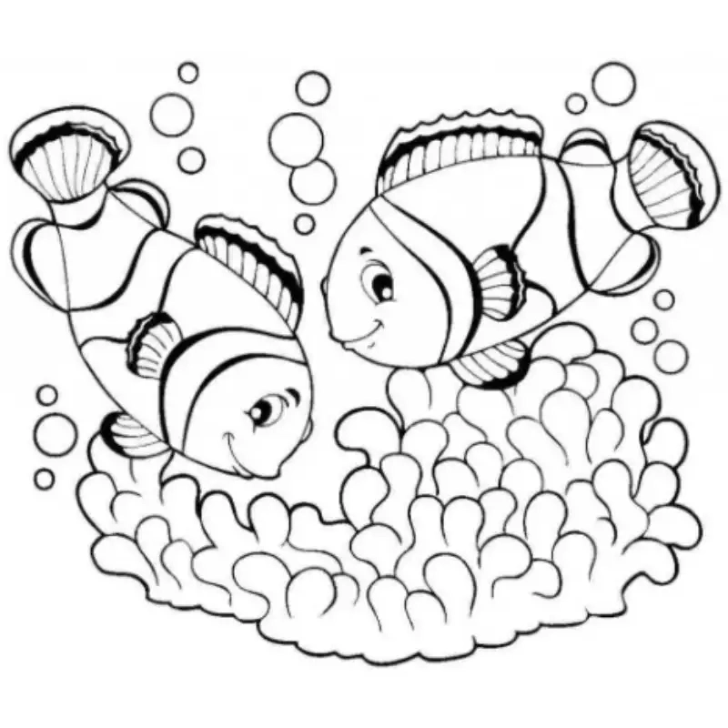 Tranh tô màu con vật dưới nước thú vị cho bé học và chơi vui