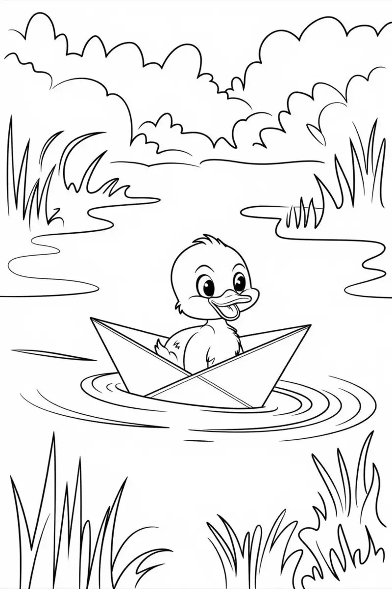 Khám phá tranh tô màu con vịt cute đầy dễ thương cho bé