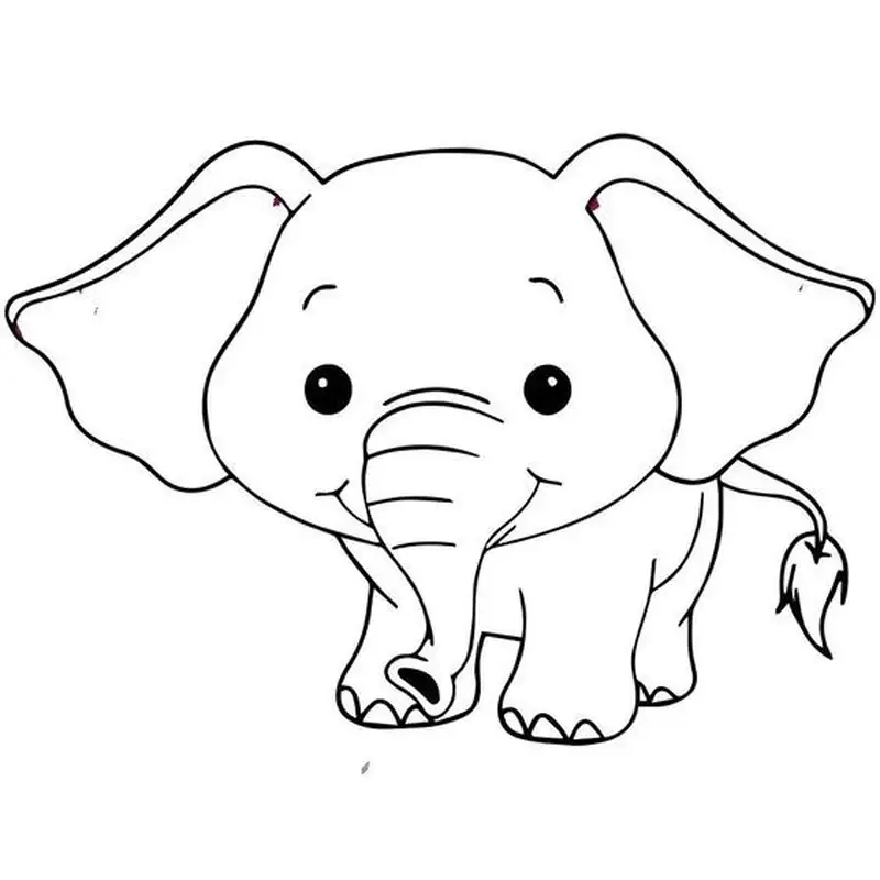Tranh tô màu con voi cho bé bổ ích và phát triển tư duy