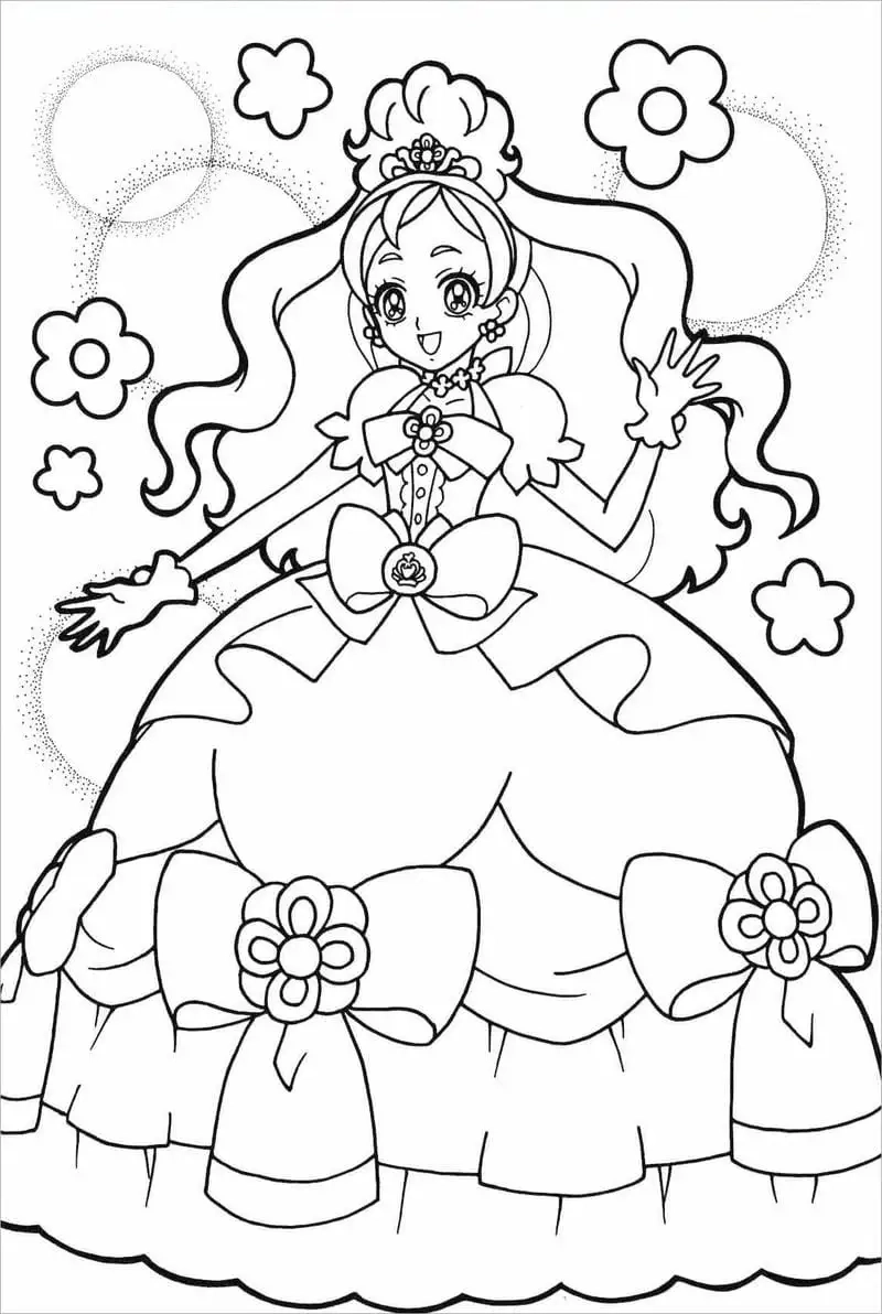 Sáng tạo vui với tranh tô màu công chúa anime siêu đẹp