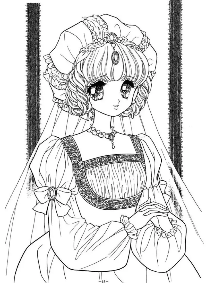Vẽ cùng anime xinh tranh tô màu công chúa anime ngầu dễ thương