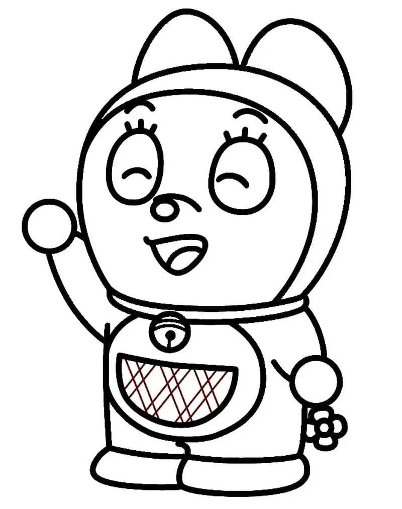 Tranh tô màu doremi giúp bé thỏa sức sáng tạo với hình vẽ thú vị