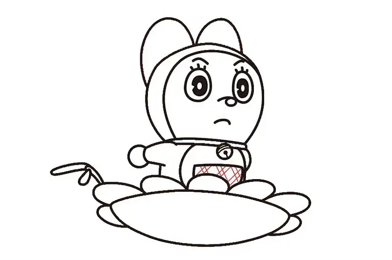 Tranh tô màu doremi cute ngộ nghĩnh đáng yêu cho trẻ nhỏ