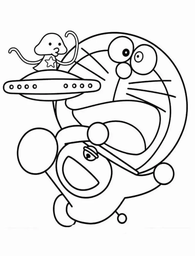 Khám phá nét đáng yêu trong tranh tô màu doremon dễ thương