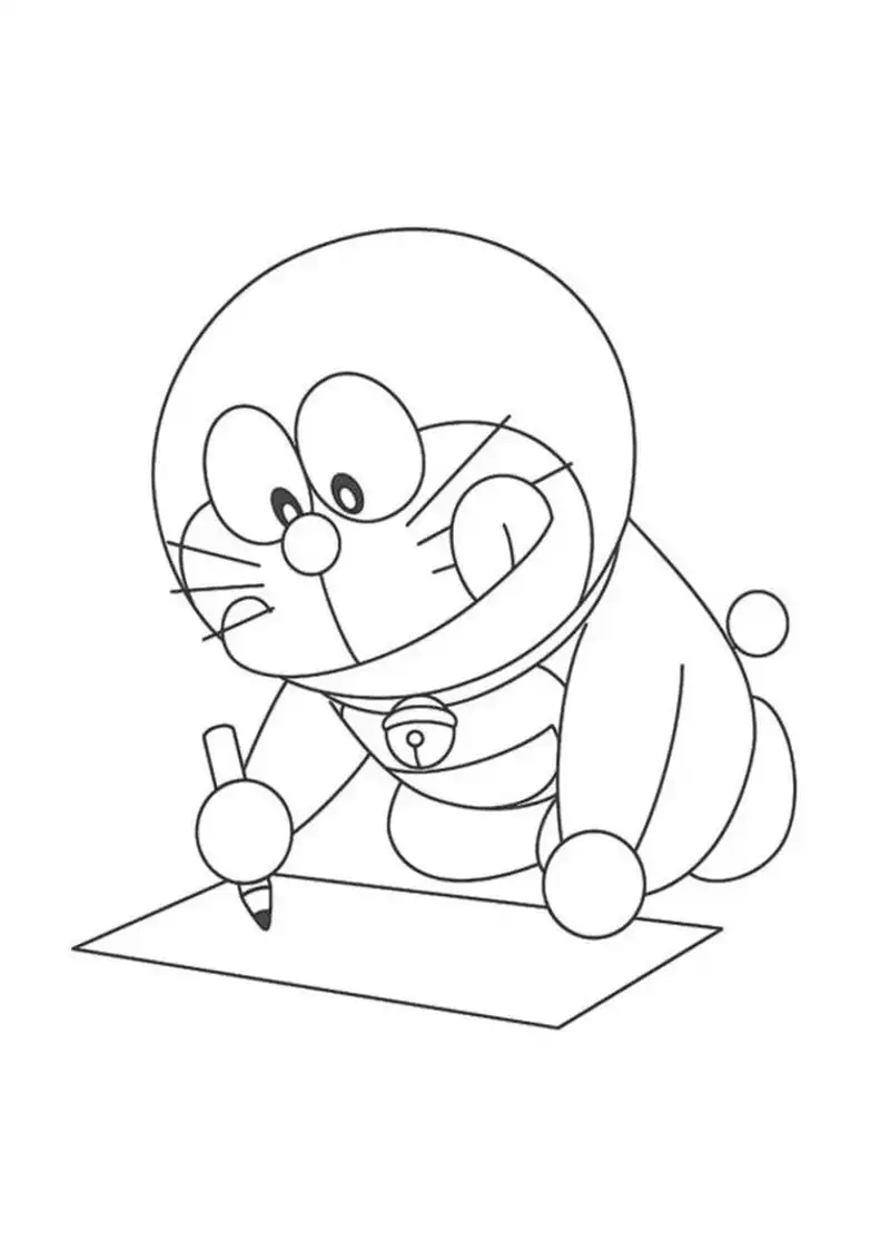 In ngay in tranh tô màu doremon để bé thỏa sức tô