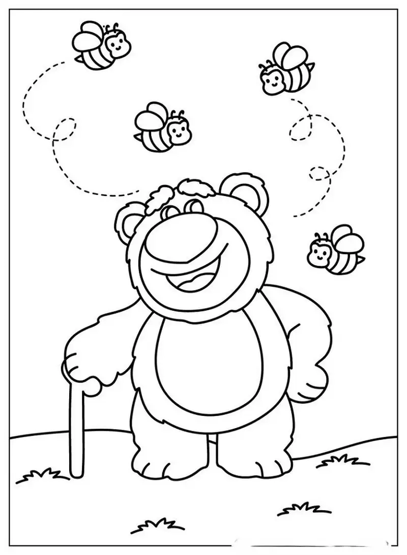 Khám phá tranh tô màu gấu dâu cute cho bé thêm yêu thích màu sắc
