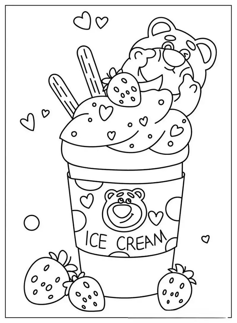 Sưu tập hình vẽ tranh tô màu gấu dâu đáng yêu cho mọi lứa tuổi