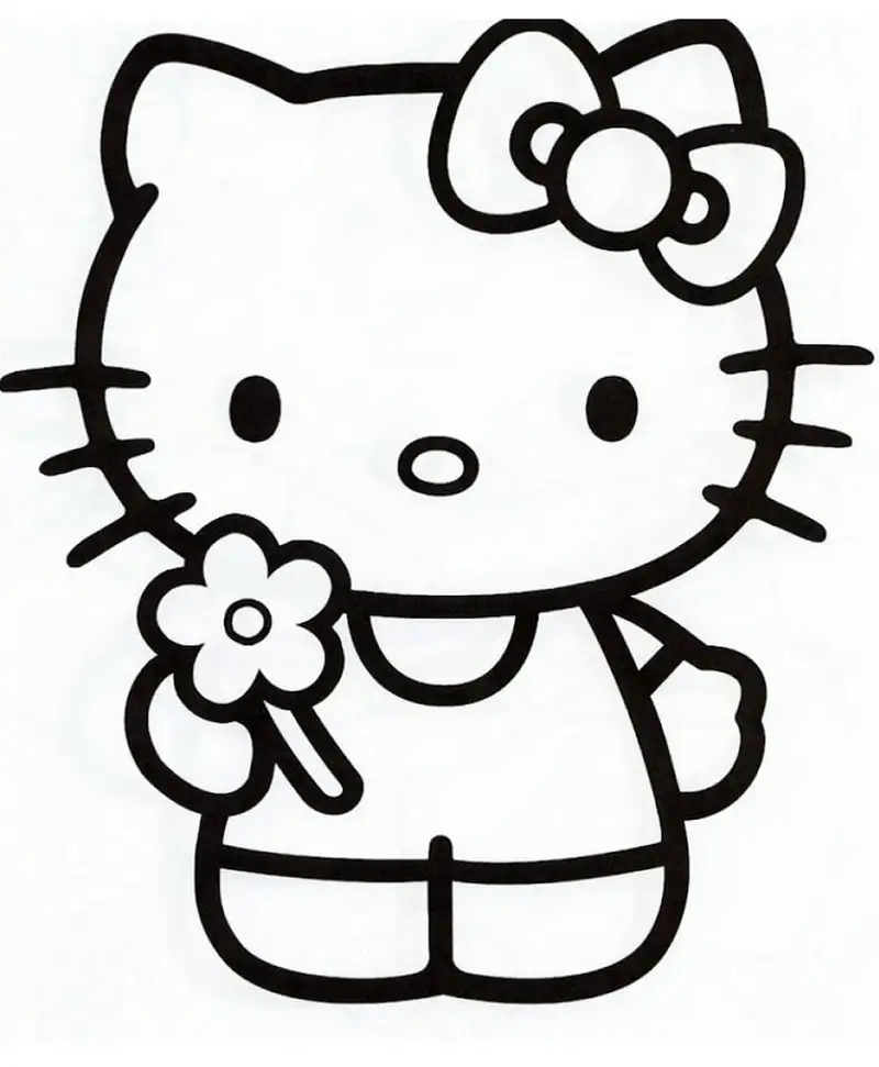 Tranh tô màu Hello kitty là như thế nào