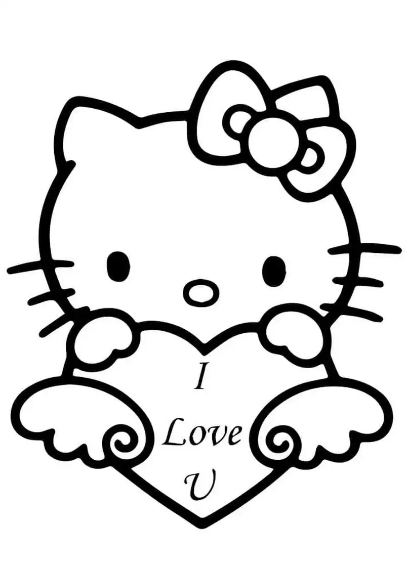 Tranh tô màu hello kitty cho bé sáng tạo không ngừng