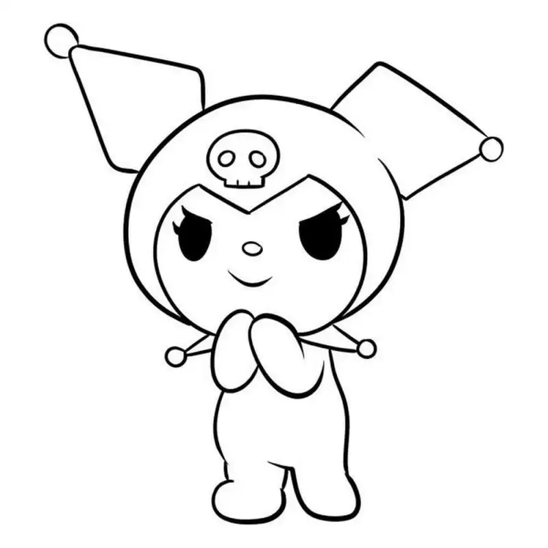 Tranh tô màu kuromi và melody cute dễ thương bé thích mê