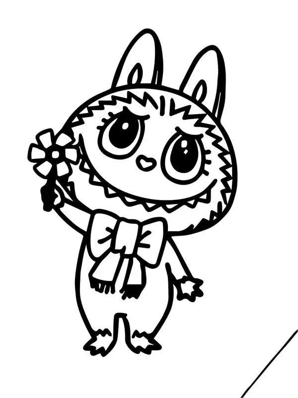 Khám phá tranh tô màu labubu cute đáng yêu cho bé thỏa sức sáng tạo