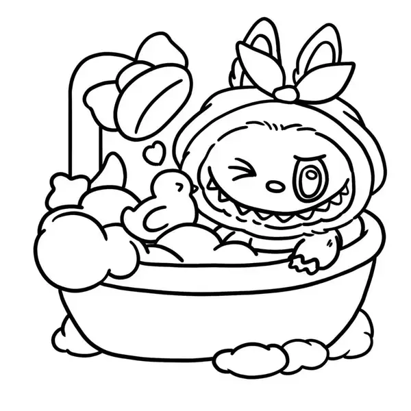 Thỏa sức sáng tạo với tranh tô màu labubu capybara dễ thương