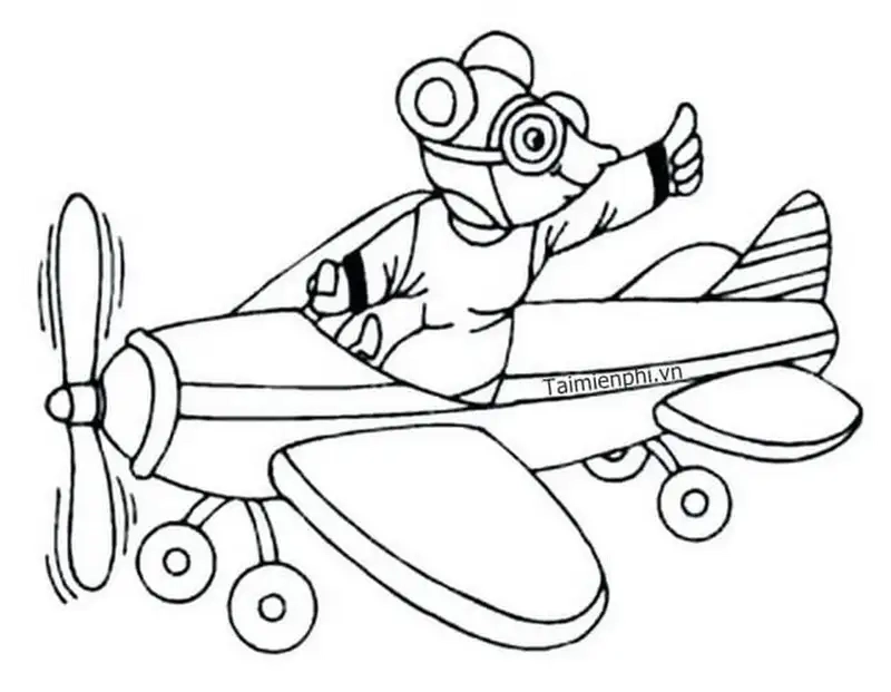 Bé học tập vui nhộn qua bé tập tô màu máy bay