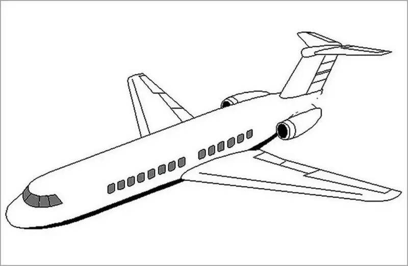 Bé yêu thích học màu với hình máy bay tô màu
