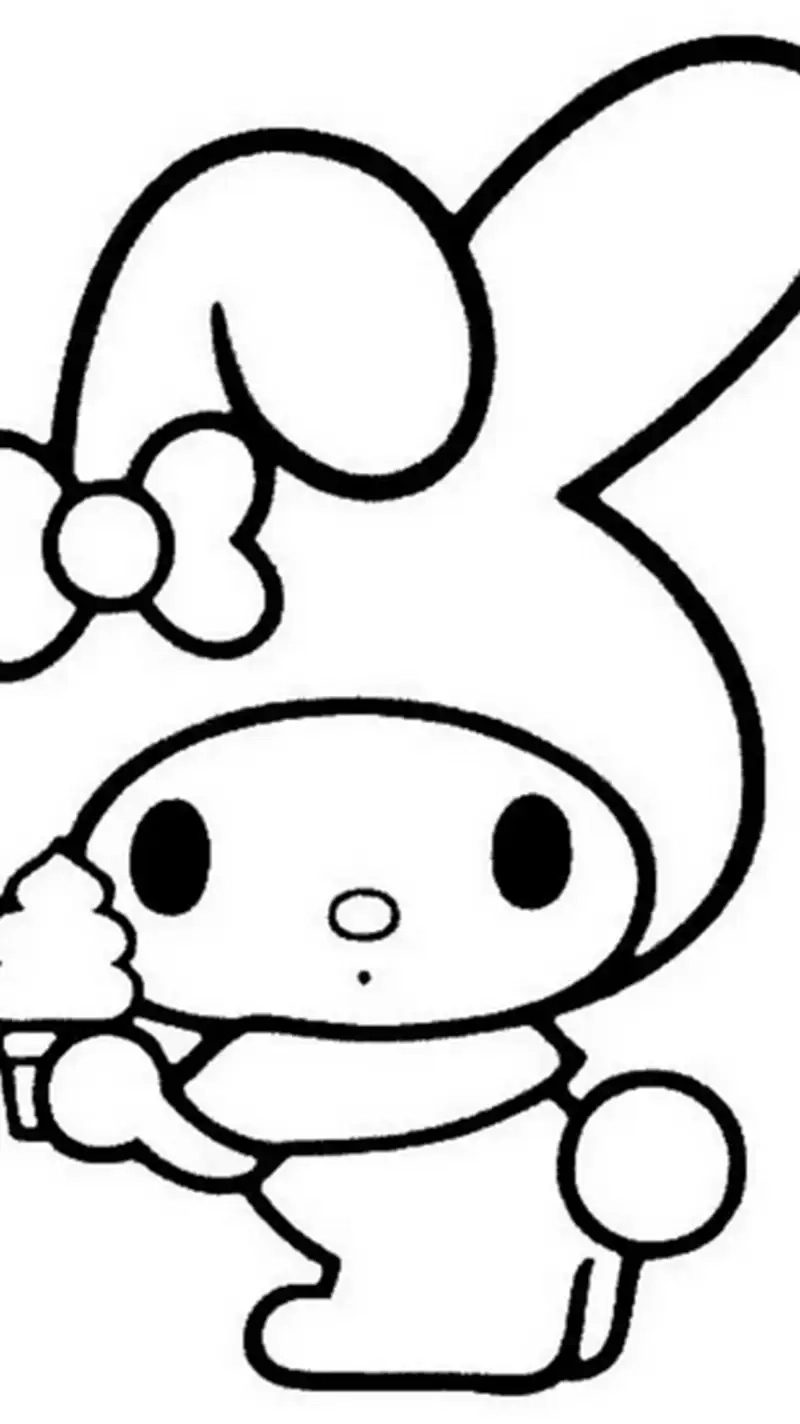 Kết hợp dễ thương trong tranh tô màu melody và cinnamoroll tuyệt đẹp