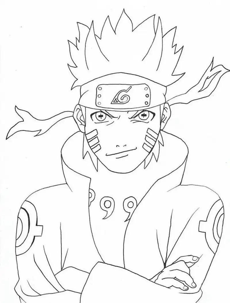 Thử tài sáng tạo với tranh tô màu naruto cửu vì