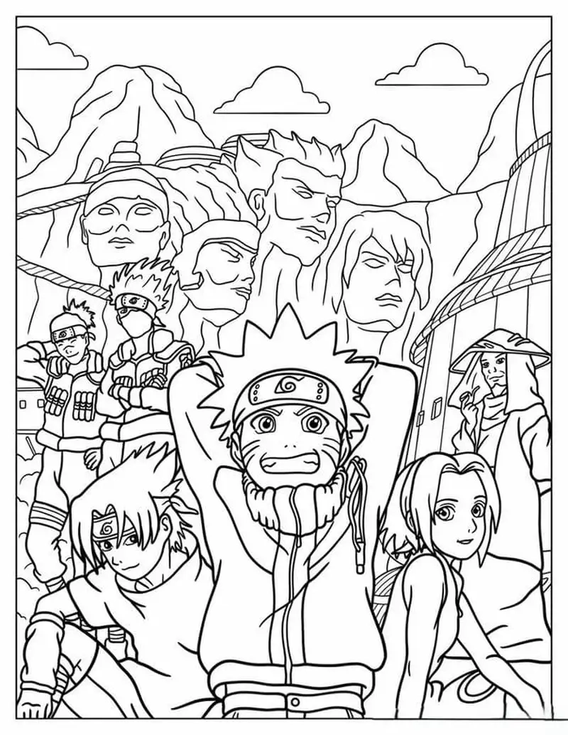 Thỏa sức sáng tạo với hình tô màu naruto đẹp