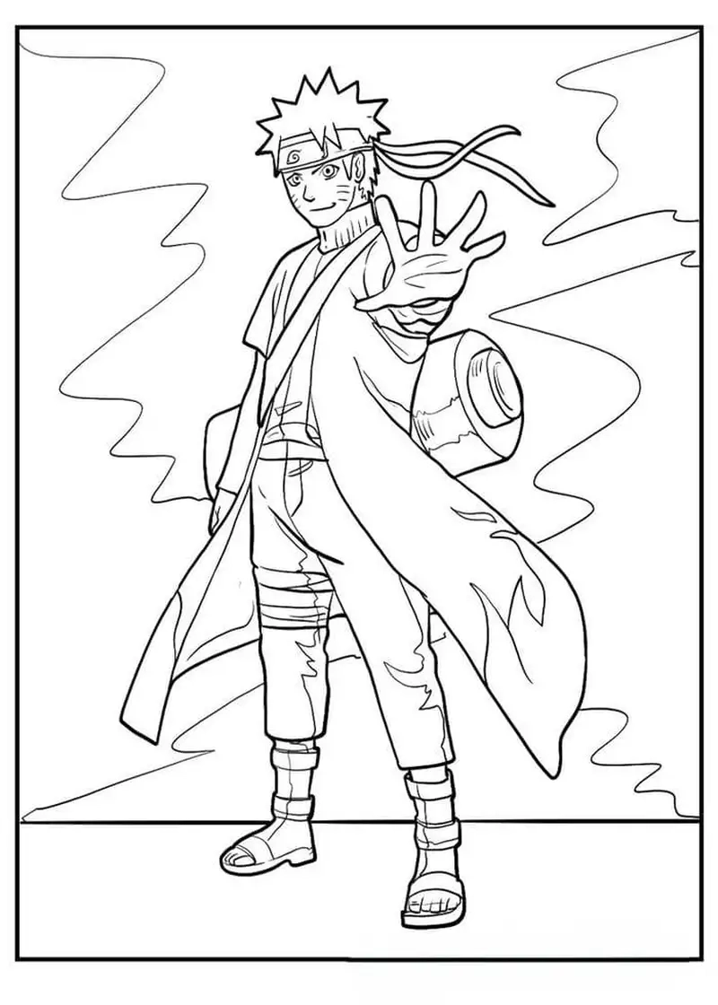 Sáng tạo cùng tranh tô màu naruto cửu vĩ vui nhộn