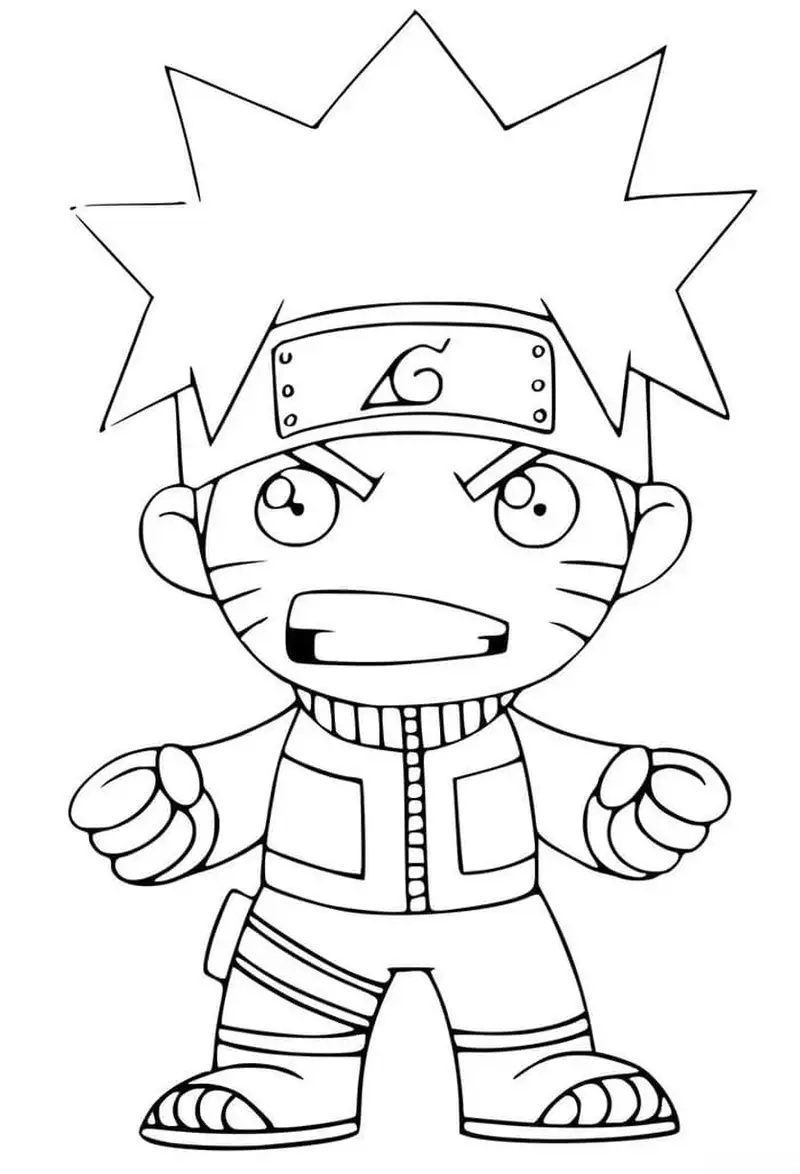 Hướng dẫn cách tô màu naruto cực đơn giản