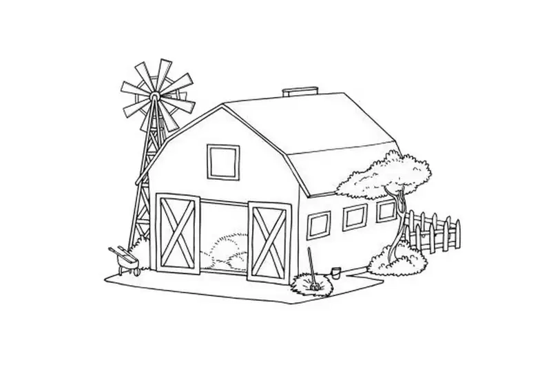 Tranh tô màu ngôi nhà đơn giản cho bé khám phá màu sắc thú vị