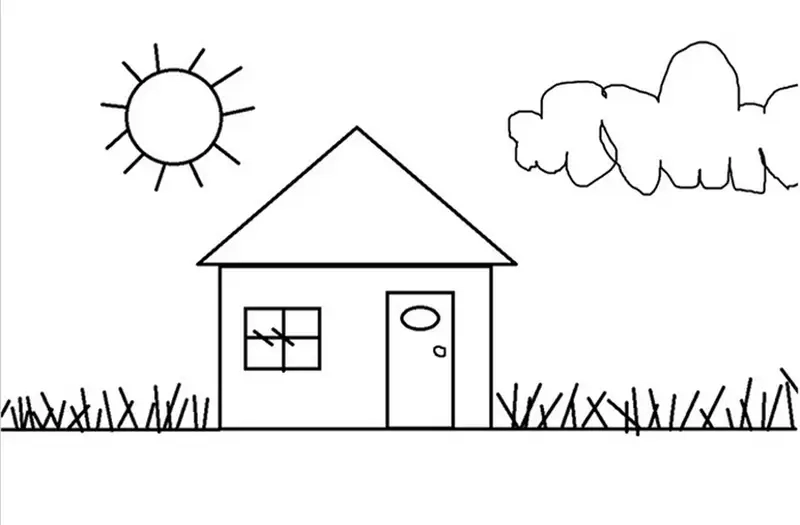Tranh tô màu ngôi nhà đơn giản và đẹp giúp bé tập tô màu sáng tạo