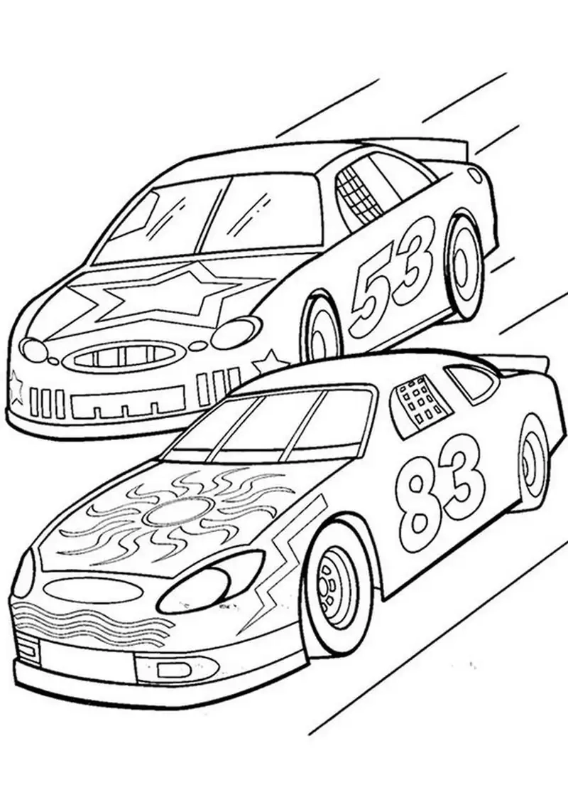 Tranh tô màu ô tô cho bé giúp bé vui học màu sắc