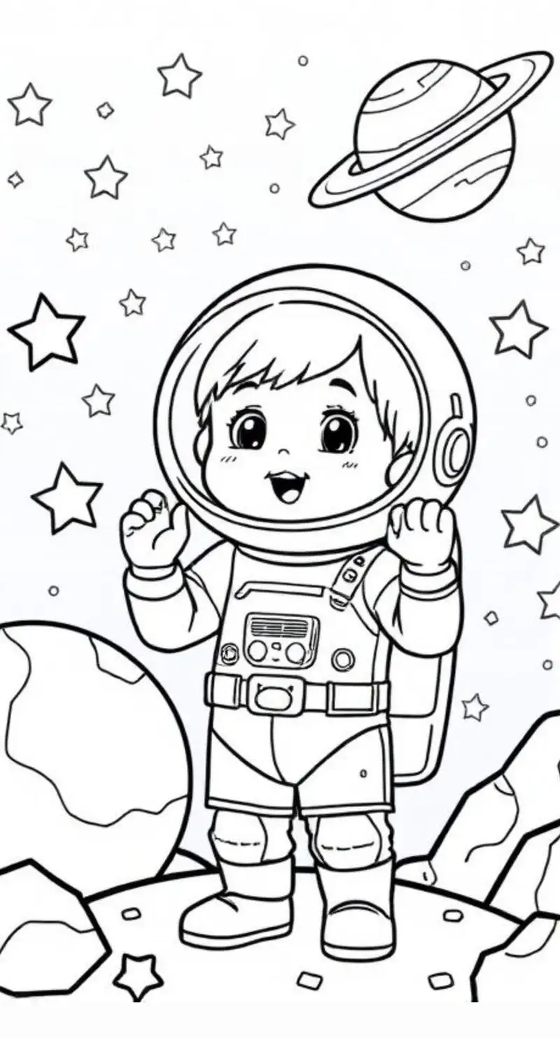 Tranh tô màu phi hành gia là như thế nào