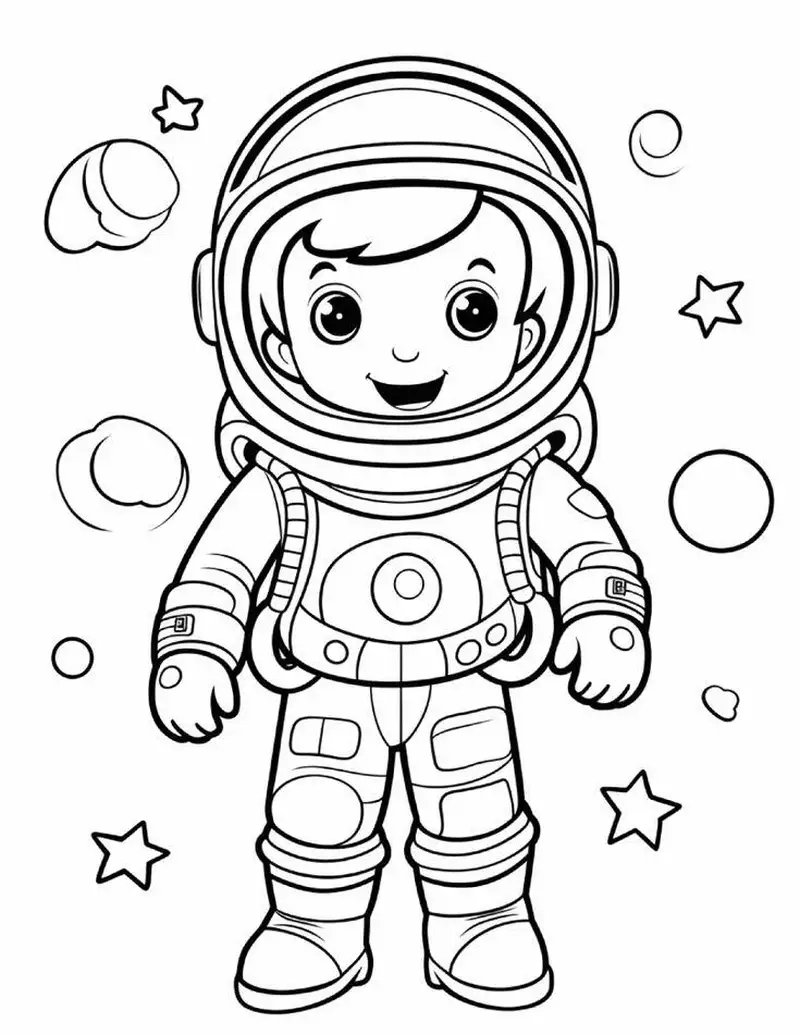 Học cách vẽ tranh phi hành gia đơn giản cho trẻ em
