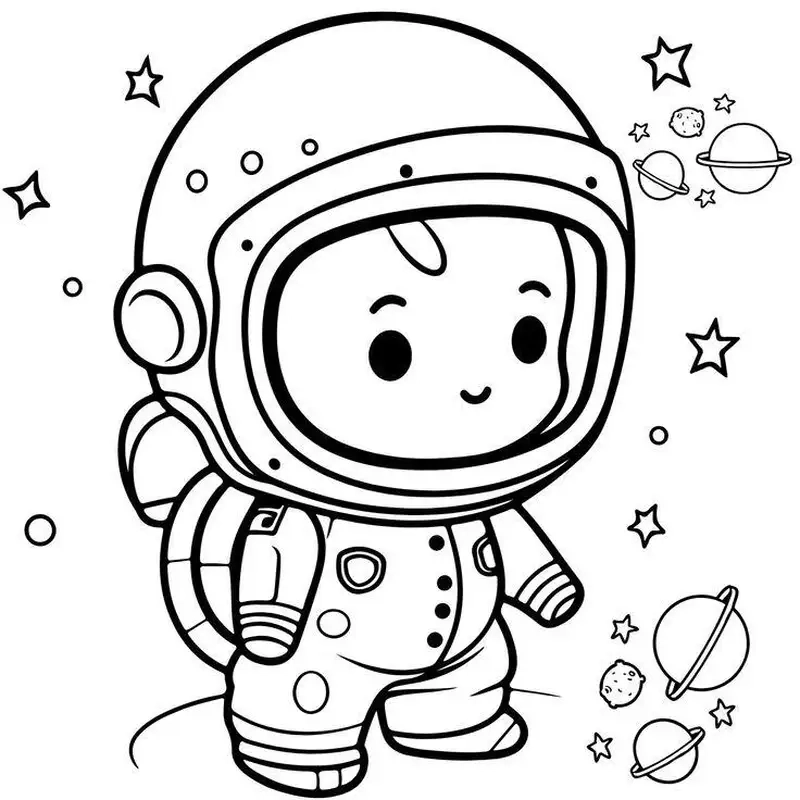 Gợi ý màu sắc cho phi hành gia tô màu gì đẹp và sáng tạo