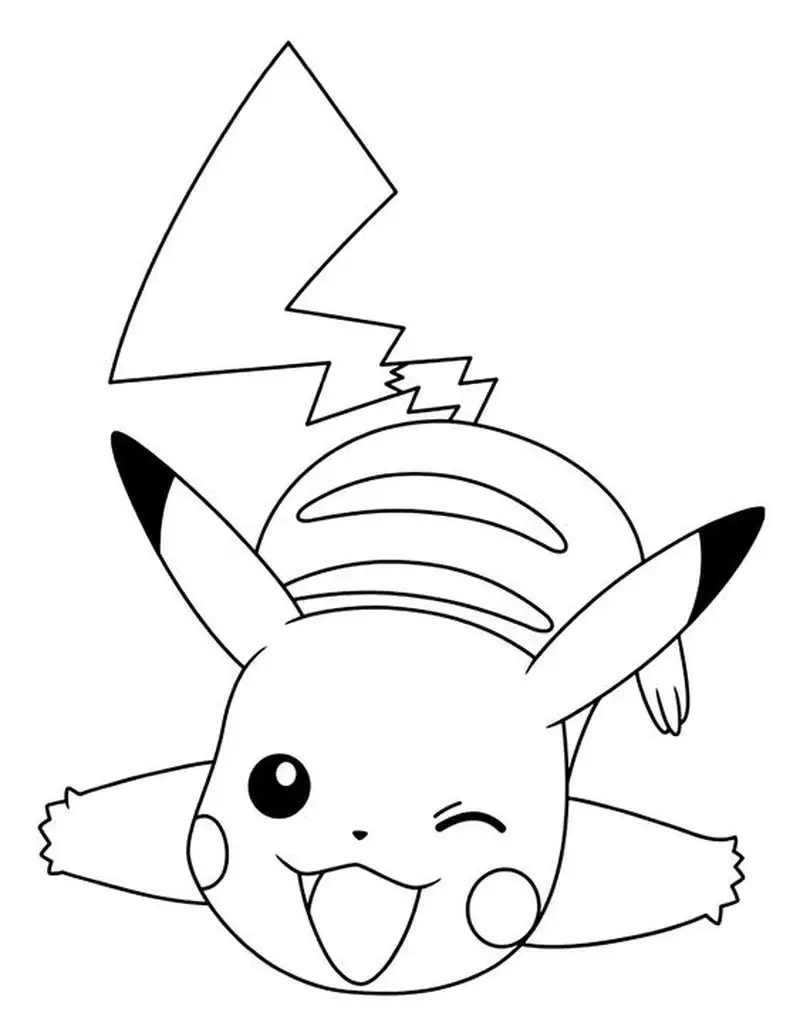 Tranh to màu pikachu cute cho bé yêu thích Pokemon