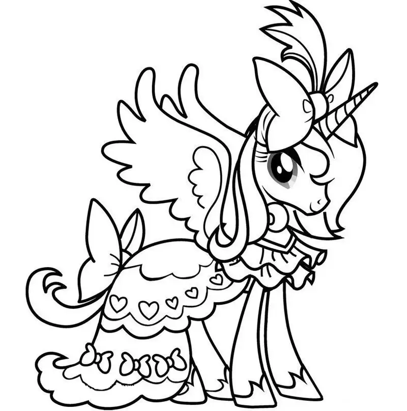 Tô ngay hình tô màu pony ngộ nghĩnh và đáng yêu