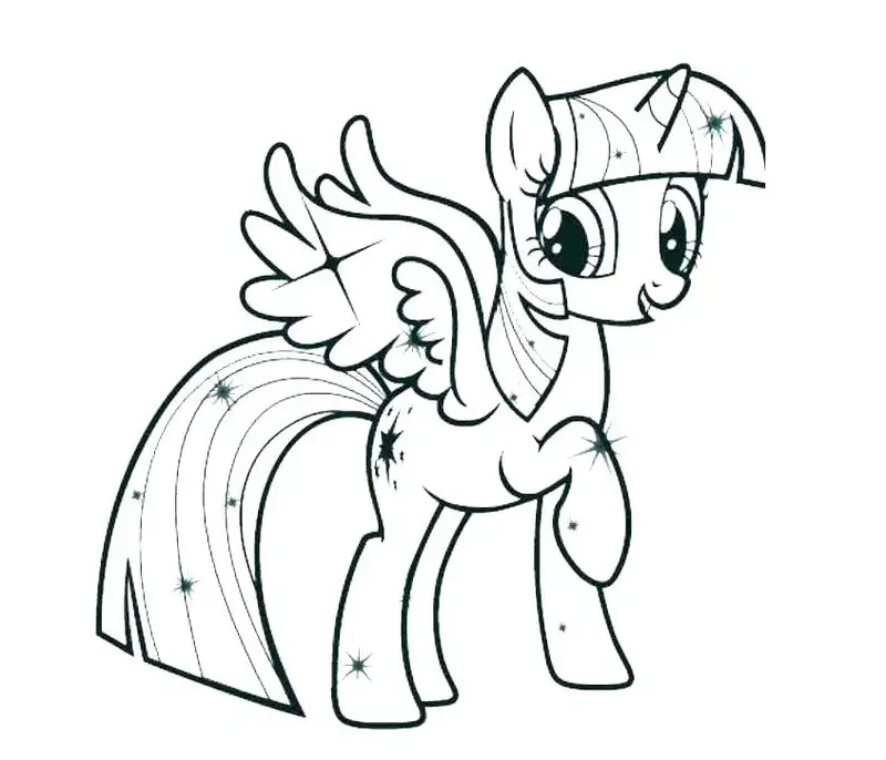 Khuyến khích bé sáng tạo cùng bé tập tô màu ngựa pony