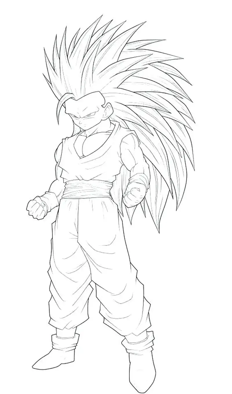 Bé yêu thích tranh to màu songoku dễ thương và sinh động