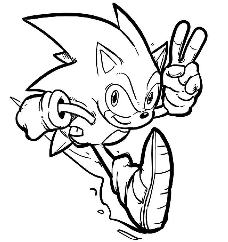 Bé vui học cùng sonic boom tranh tô màu sonic đẹp mắt