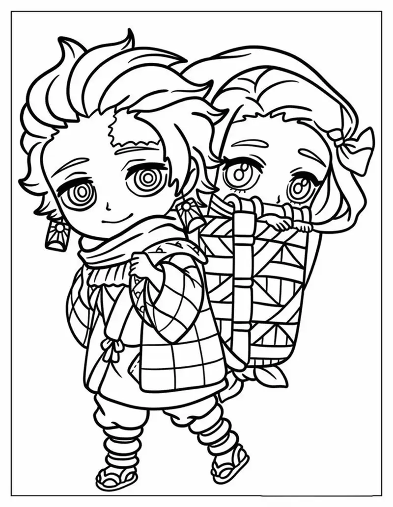 Tô màu sáng tạo cùng tranh tô màu tanjiro cho mọi lứa tuổi