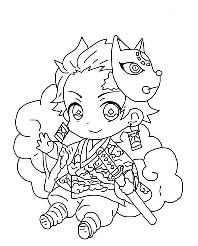 Khám phá chi tiết tranh tô màu tanjiro tranh tô màu thanh gươm diệt quỷ tanjiro