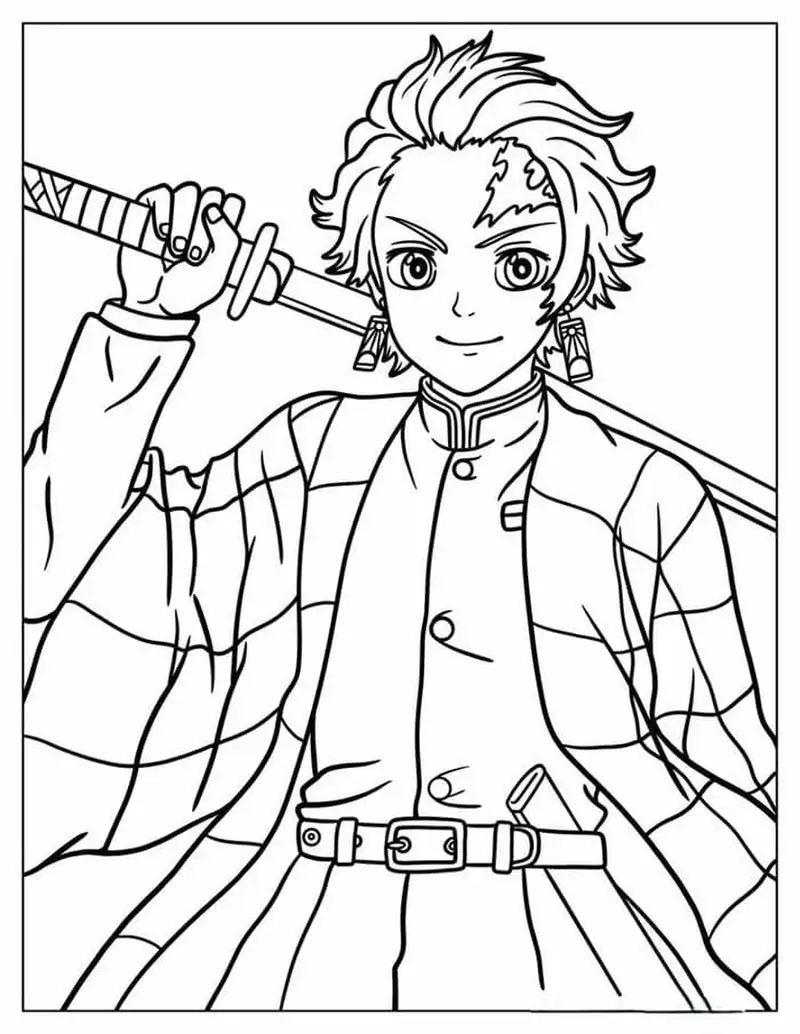 Thỏa sức sáng tạo với tranh tô màu tanjiro và tô màu tanjiro