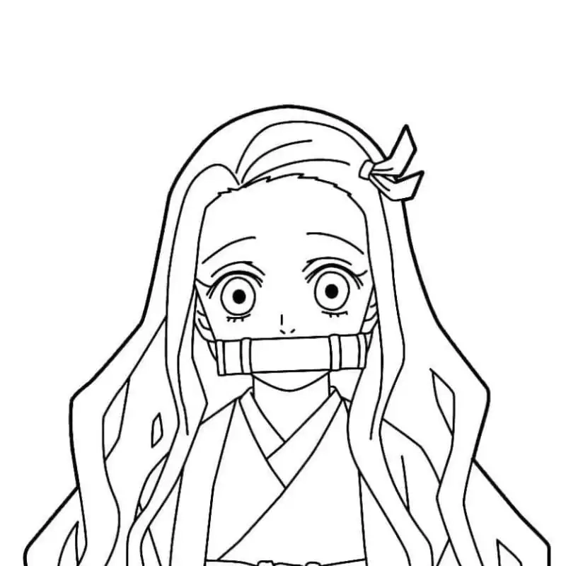 Đắm chìm cùng tranh tô màu thanh gươm diệt quỷ nezuko dễ thương