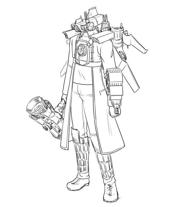 Tô màu tivi tranh tô màu titan cameraman v2 hấp dẫn