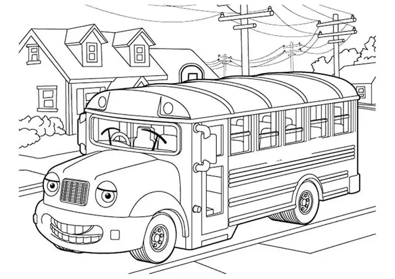 Hình ảnh tranh tô màu xe buýt là như thế nào