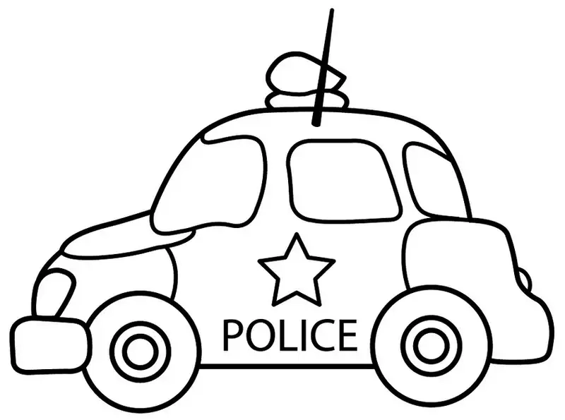 Tranh tô màu xe cảnh sát là như thế nào