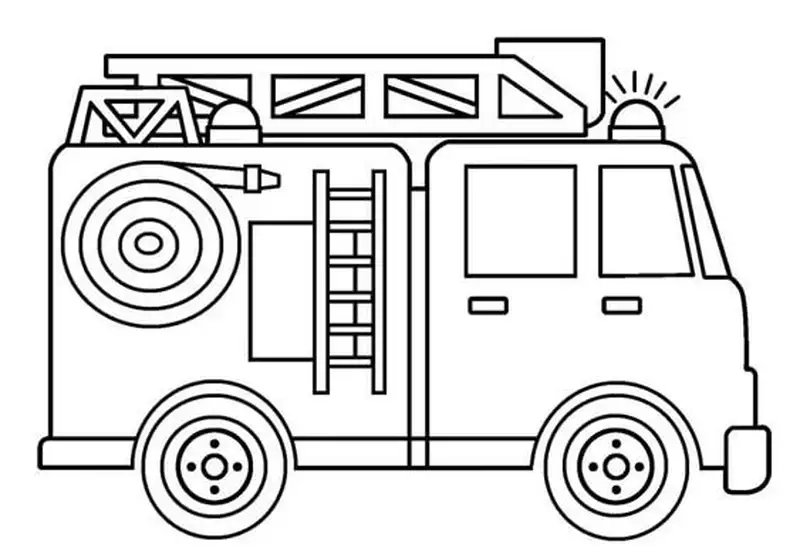 Tranh tô màu xe cứu hỏa cho bé thỏa sức sáng tạo