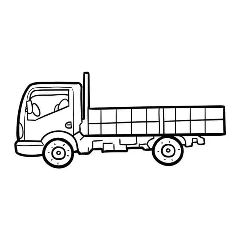 Bé yêu thích tranh tô màu xe tải cẩu học cách phối màu